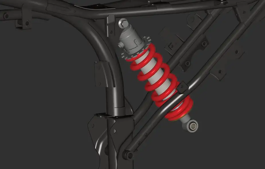 Suspensión Monoshok de la moto RTR 160 4V